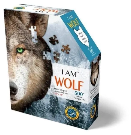 Puzzle konturowe 300 I am - Biały Tygrys - Madd Capp