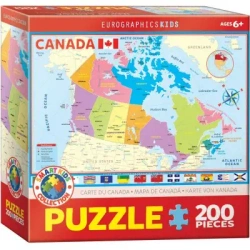 Puzzle 200 Smartkids EG-Map of Canada for Kids 6200-0797 - Eurographics