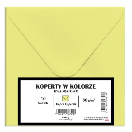 Koperty A5 blady żółty 10szt - Henry