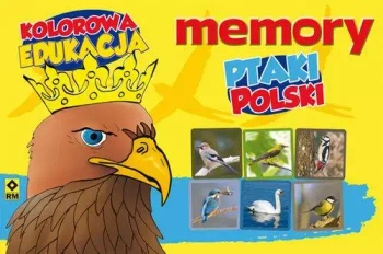 Gra planszowa Ptaki Polski Memory Kolorowa Edukacja Wydawnictwo RM