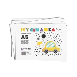 Zeszyt papierów kolorowych A5/8K wycinanka (20szt) - Wektor