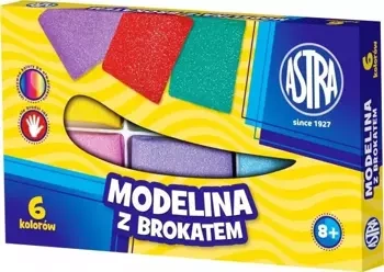 Modelina z brokatem 6 kolorów ASTRA - ASTRA papiernicze