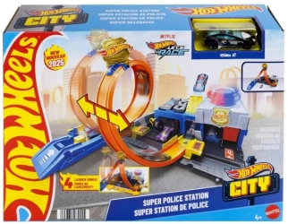 Hot Wheels City Posterunek policji Super Pętla - Mattel
