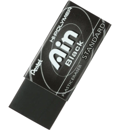Gumka ołówkowa w czarnym kolorze AIN Black ZEAH06 - PENTEL
