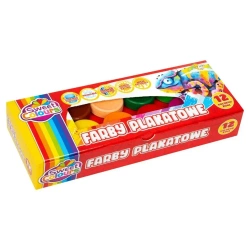 Farby plakatowe 12 kolorów 20ml - Sweet colours