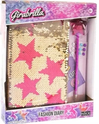 Pamiętnik cekinowy złoty różowe gwaizdy - Nice Group