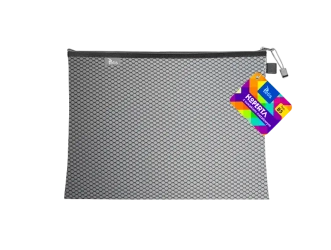 Koperta B5 z suwakiem metalalowym czarna - Tetis