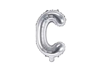 Balon fol.Litera C 35cm srebrny 71994