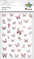 Naklejki foliowe Motyle różowe i holograficzne - Titanum