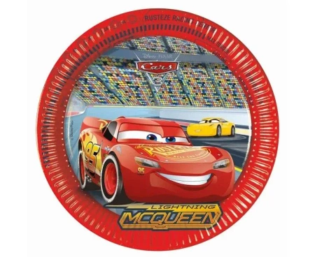 Talerzyki papierowe Cars 3 Disney 23cm 8szt - Godan