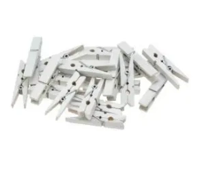 Klamerki białe 3,5cm 20szt - Brewis