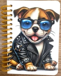 Kołonotatnik ozdobny A7/64K gładki Pies - Fresh