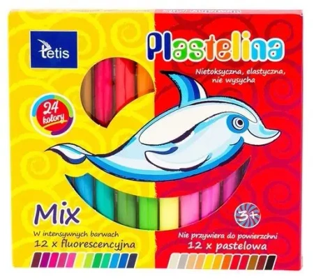 Plastelina mix 15g 24 kolory KP004-G - Tetis