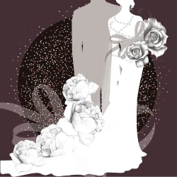 Karnet kwadrat CL0925 Ślub para młoda - Clear Creations