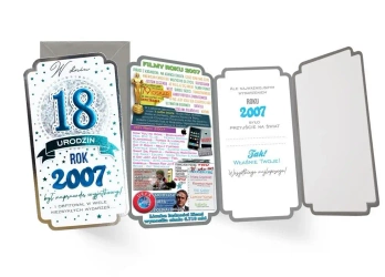 Karnet urodziny 18 - Kukartka