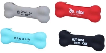 Piórnik silikonowy kość 7x19cm MIX - MFP