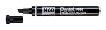 Marker permanentny N850 okrągła końc. czarny, Pentel