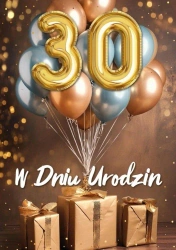Karnet B6 3D Urodziny 30 - Armin Style