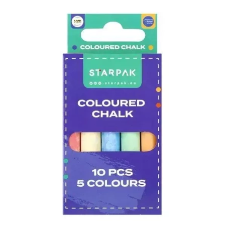Kreda szkolna kolorowa 10 sztuk - STARPAK