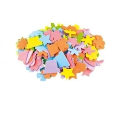 Naklejki z pianki kwiaty i figury 120szt - Brewis