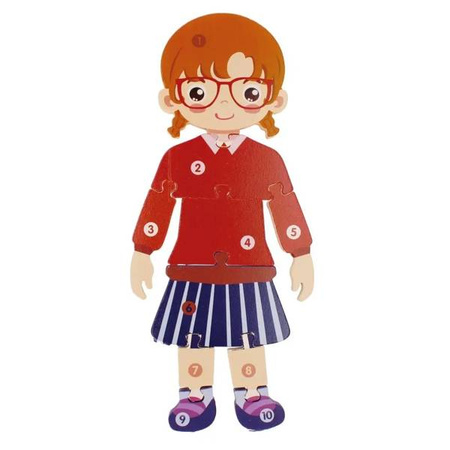 Układanka drewniana. Dziewczynka. Mega creative 523414