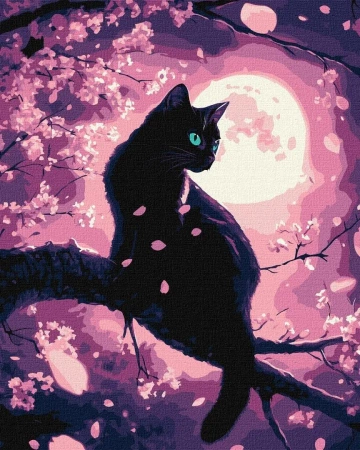 Malowanie po numerach -Czarujący kot 40x50cm - Ideyka