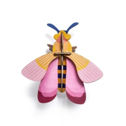 Model kartonowy 3D Wall Art - Pink Bee - Studio ROOF