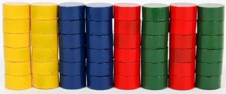 Magnesy 10 mm kolorowe 48szt - Fandy