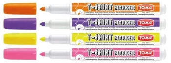 Zestaw markerów do T-shirtów 4 kolory - TOMA