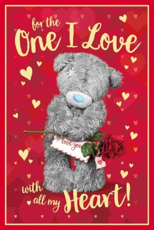 Karnet holograficzny 3D - For the one I love - Carte Blanche Greetings Ltd.