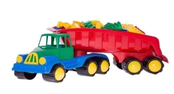 Samochód z naczepą i klockami MIX - Hemar Family