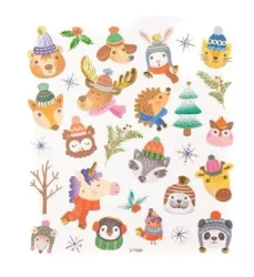 Naklejki świąteczne zwierzaki 29szt - Dalprint