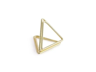 Stojaki na winietki Trójkąty złoty 2,3cm 10szt - PartyDeco