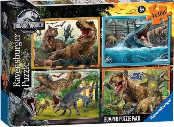 Puzzle 4x100 Jurassic World Bumper Pack - Ravensburger