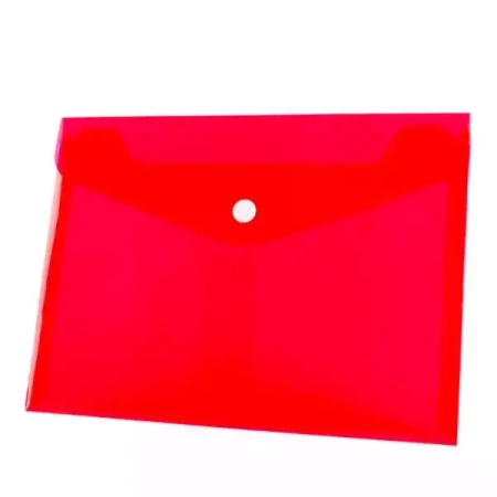 Koperta PP na zatrzask A5 czerwona p12 TETIS