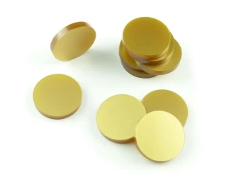 Znaczniki akryl złote okrągłe 22x3mm 10szt - Crafters