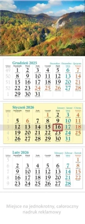 Kalendarz 2026 ścienny trójdzielny Jura - Lucrum