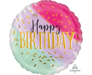 Balon foliowy Happy Birthday 46cm - Anagram