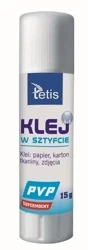 Klej w sztyfcie PVP(bezbarwny)15g (20szt) BG112-B - Tetis