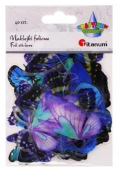 Naklejki foliowe motyle 40szt - Titanum