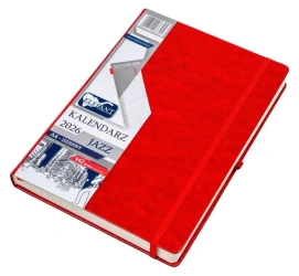 Kalendarz 2026 A4 dzienny Jazz czerwony - praca zbiorowa