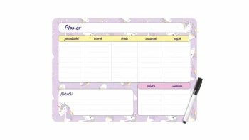 Planer magnetyczny tygodniowy unicorn 25x35cm - Biurfol