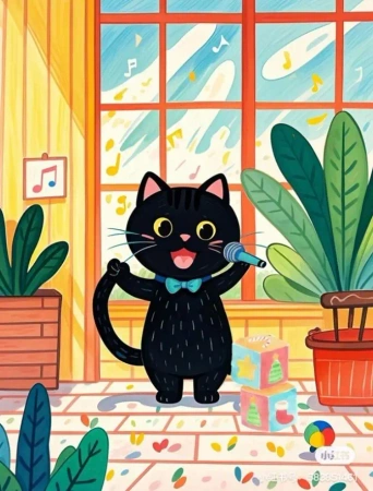 Malowanie po numerach 40x50cm Śpiewający kotek - Koh-I-Noor