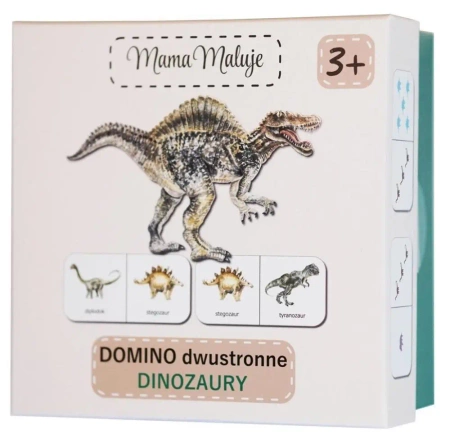 Domino dwustronne Dinozaury - Mama Maluje