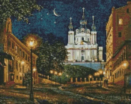 Diamentowa mozaika - Wieczór Kijów 40x50cm - Ideyka