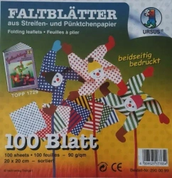 Origami 20x20cm kropki/paski 100 arkuszy - Galeria Hobby