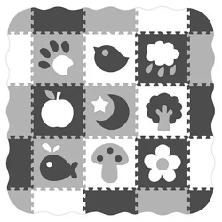 Mata piankowa 32x32 czarno-biała - Smily Play