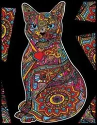 Kolorowanka Welwetowa Colorvelvet 47x35 cm Jamnik + 12 flamastrów Carioca - Stepp Sp.z.o.o