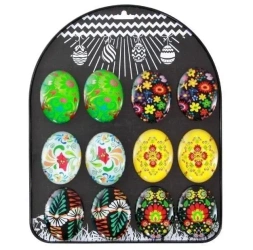 Magnesy świąteczne pisanki duże 12szt - Penword