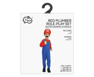 Strój dla dzieci Czerwony hydraulik 130/140cm - Godan